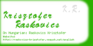 krisztofer raskovics business card